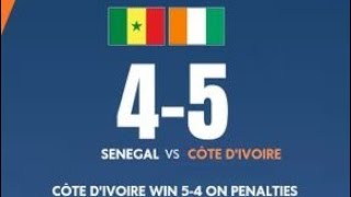 Video Senegal vs Cote dIvoire 45 Penalty shootout [upl. by Artapoelc]