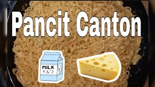 PANCIT CANTON WITH MILK amp CHEESE  ASMR  MARIA IRMA [upl. by Herta870]