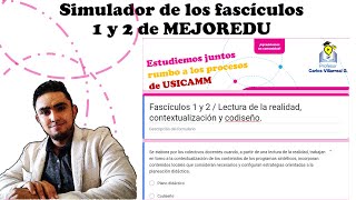 Simulador fascículos 1 y 2 de MEJOREDU  Procesos USICAMM 👩‍🏫🧑‍🏫💛 [upl. by Thisbe]