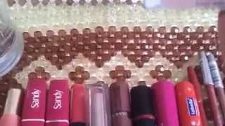 روجات و جلوس و ليب لاينر Lip Sticks Liners Gloss Reviews flormar sandy essence [upl. by Castra]