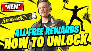 How to UNLOCK Fortnite X METALLICA Skins amp FREE REWARDS [upl. by Kyla31]