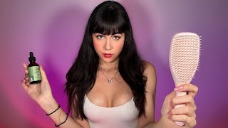 ASMR Tratamiento capilar 🩷 SCALP and HAIR treatment 🎀 [upl. by Nerin]