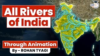 Learn All Rivers of India through 3D Animation  Drainage amp Catchment  UPSC IAS amp Competitive Exams [upl. by Monson849]