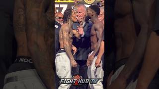 HEATED Gervonta Davis STEPS to Frank Martin in FINAL face off at weigh in [upl. by Aikel]