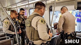 Sheriff Deputies Enforce New TAPtoExit Program at Santa Monica Station [upl. by Yenruoc]