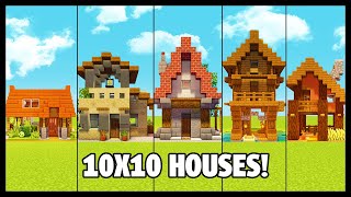 5 Minecraft 10x10 Houses  You Can Build Too [upl. by Irot]