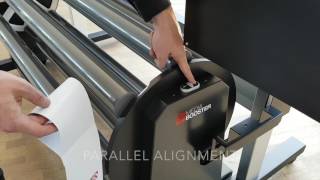 Media Booster installation  Roland  Mimaki  Mutoh Printer  Roll changing system  Rollenwechsler [upl. by Conlee531]