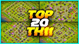 New Best Th11 base link WarFarming Base Top20 With Link in Clash of Clans  best th 11 defense [upl. by Ahcsat]