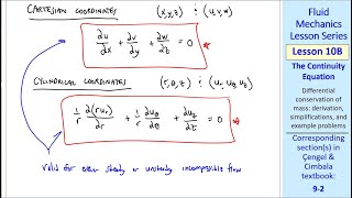 Fluid Mechanics Lesson 10B The Continuity Equation [upl. by Ayr]