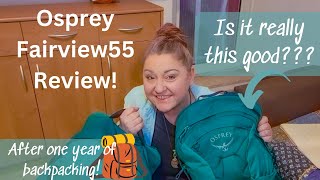 Honest review of Osprey Fairview 55l after one year of travel [upl. by Idette]