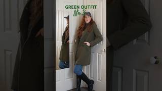 GREEN OUTFIT No34 🥒🧩🟢🪲greencoat wintercoat coatstyle english boots countrystyle [upl. by Clarkin696]