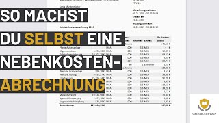 So erstellst du eine Nebenkostenabrechnung Excel Vorlage [upl. by Ellives]