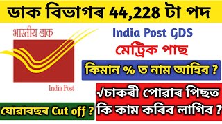 India Post GDS Recruitment 2024 10th Pass🔥 Apply Online India Post GDS job profile জানি লওক [upl. by Eudocia818]