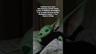 Baby Yoda telefonunu Rusçaya çeviriyor 😂  Baby Yoda babyyoda [upl. by Adnilym]