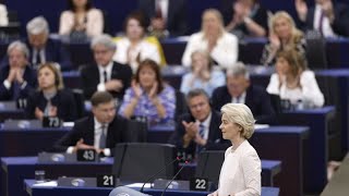 Gaza von der Leyen al Parlamento Europeo stop allo spargimento di sangue nella Striscia [upl. by Stoneham]