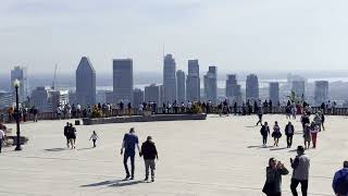 BEST Montreal view from Mount Royal Kondiaronk Belvedere 4K video [upl. by Yrekcaz]