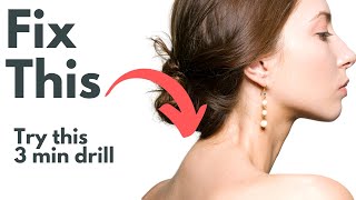 Fix Neck Hump with 3 Minute Drill [upl. by Anahsit]