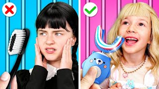 Rich Mom VS Poor Mom in Jail  Wednesday Vs Barbie Parenting Hacks [upl. by Suu]