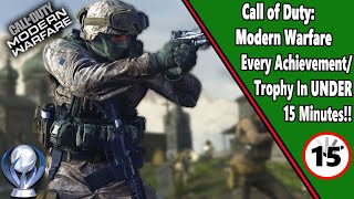 EVERY Modern Warfare AchievementTrophy In Under 15 Minutes [upl. by Ecnerewal]