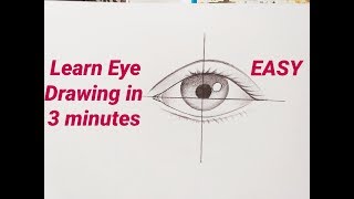 How to draw Eyesan Eye 34 view step by step for beginners  Eye drawing easy tutorial Pencil [upl. by Aitercal655]