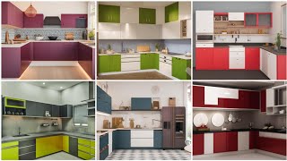 Kitchen Cabinet Color Combinations  Modular Kitchen Colors amp Ideas [upl. by Refannej]