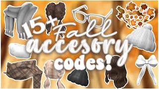 15 Roblox Fall Accesories codes for bloxburg 🍂 [upl. by Llerrut]