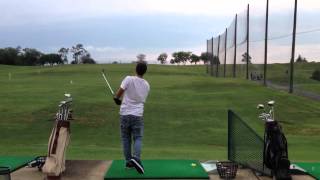 Cross handed golf swing [upl. by Eleanor]