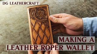 Making a Leather Roper Wallet [upl. by Columbyne]