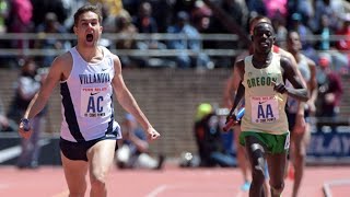 EPIC FINISH Villanova Win Penn Relays 4xMile Championship Over Oregon [upl. by Demp]