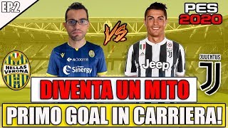 PRIMO GOAL DELLA CARRIERA  SFIDO CRISTIANO RONALDO PES 2020 DIVENTA UN MITO 2 [upl. by Aiekahs]