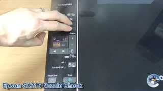 Epson Stylus SX215 How to do a Nozzle Check [upl. by Llecrup]