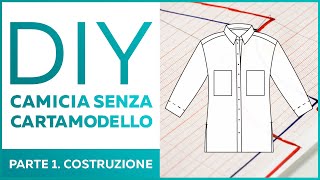 DIY Camicia oversize in jeans Costruzione cartamodello Parte 1 [upl. by Isabella859]