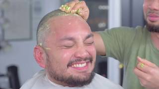 ASMR Head shave with AVOCADO [upl. by Sheela886]