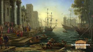 Gallery Paintings with Classical Music Seaport with the Embarkation of Saint Ursula HD [upl. by Schnapp]