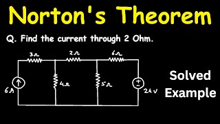 Step by Step Nortons Theorem Solved Example Problem  Nortons Equivalent Circuit [upl. by Esli91]