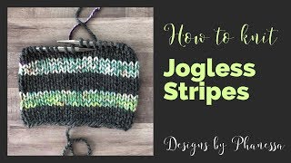 Knit Jogless Stripes Tutorial [upl. by Lledualc858]