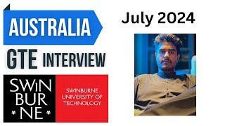 Swinburne University GTE Interview GST  GST Australia 2024  Masters in Australia [upl. by Eugenius326]