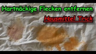 Flecken entfernen Flecken aus weißer Kleidung entfernen [upl. by Nylac760]