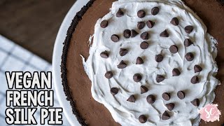 Easy VEGAN French Silk Pie  Gluten Free amp No Added Refined Sugar [upl. by Eikcin83]