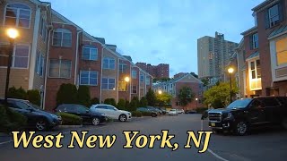 Evening walk in West New York NJ  Northern part of Port Imperial neighborhood [upl. by Akihc202]