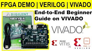 Verilog Tutorial  Introduction to Vivado  An EndtoEnd 4bit Adder on NEXYS4 FPGA Hardware [upl. by Egiaf]