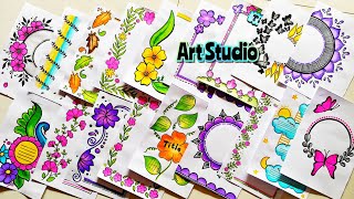 20 BEAUTIFUL BORDER DESIGNSPROJECT WORK DESIGNSA4 SHEETFILEFRONT PAGE DESIGN FOR SCHOOL PROJECTS [upl. by Loats477]