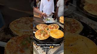 Banaras’s Famous Uttapam Making😍😋 Indian Street Food [upl. by Lilahk]