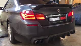 Underground Exhaust BMW F10 535d Stage 2 Diesel Sound [upl. by Olemrac]