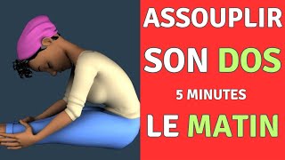 Assouplir son dos 5 étirements INCONTOURNABLES à faire le matin pour un dos plus SOUPLE [upl. by Krystalle475]