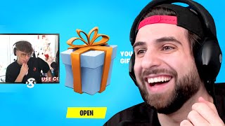 If I Laugh I GIFT a Fortnite Streamer [upl. by Atla]