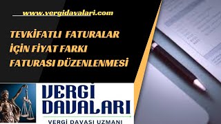 Tevkifatlı Faturalar İçin Fiyat Farkı Faturası Düzenlenmesi [upl. by Macintyre]