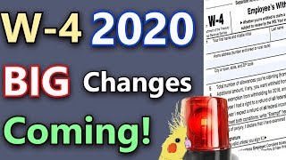 Major W4 Changes Coming W4 2020 Explained amp Privacy Concerns W4 Tax Form 2020 [upl. by Nuawtna]