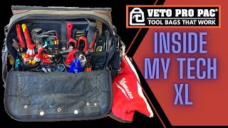 VETO PRO PAC TECH XL load out for electrician Av and data tech Fully packed [upl. by Erelia]