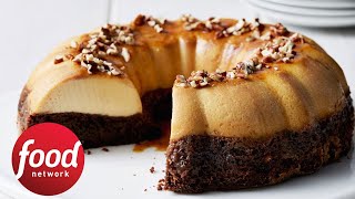 How to Make Marcelas Authentic Mexican Chocoflan  Food Network [upl. by Akvir]